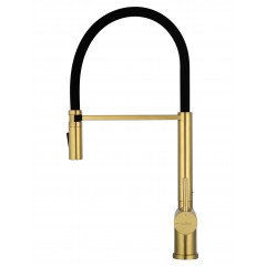 Смеситель для кухни с гибким изливом WONZON & WOGHAND, Брашированное золото (WW-88438003-BG)