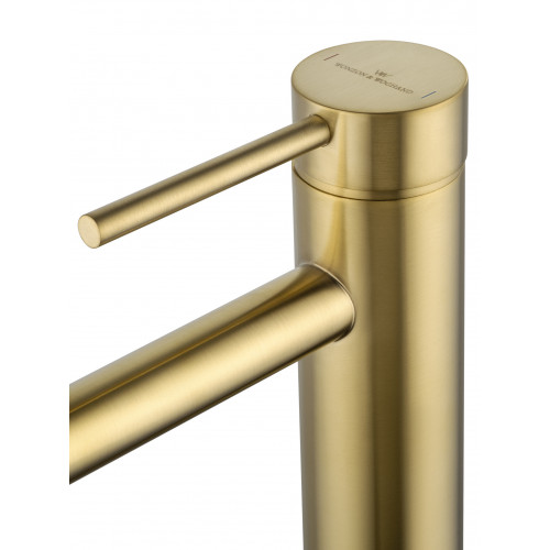 Смеситель для раковины высокий WONZON & WOGHAND STICK, Брашированное золото (WW-88239017- BG)