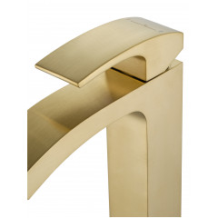 Смеситель для раковины высокий WONZON & WOGHAND FIT, Брашированное золото (WW-88239009- BG)