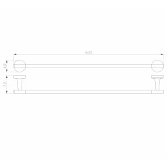 Вешалка для полотенец WONZON & WOGHAND SIMPLE, Хром (WW-6512)