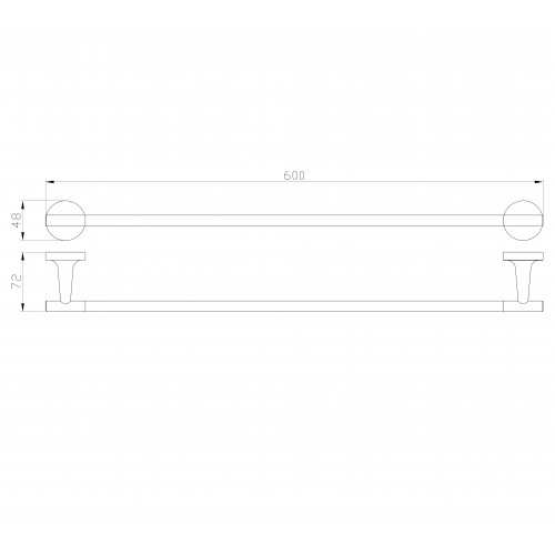 Вешалка для полотенец WONZON & WOGHAND SIMPLE, Хром (WW-6512)