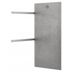 Полотенцесушитель электрический с каменной плитой Серый мрамор WONZON & WOGHAND STUTTGART, Брашированный никель (WW-A502-BR)