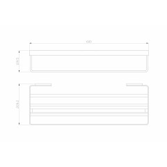 Полотенцедержатель с полкой WONZON & WOGHAND LOTTE, Темный графит (WW-8381A-BGM)