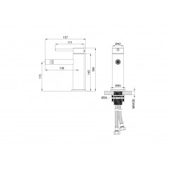 Смеситель для биде WONZON & WOGHAND STICK, Брашированное золото (WW-88339017-BG)