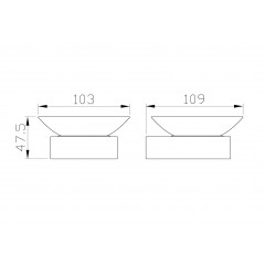 Мыльница с держателем WONZON & WOGHAND LOTTE, Хром (WW-8322)
