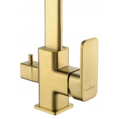 Смеситель для кухни c подключением фильтра WONZON & WOGHAND, Брашированное золото (WW-88458004-BG)