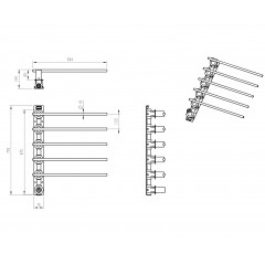 Полотенцесушитель электрический встраиваемый WONZON & WOGHAND DORTMUND, Брашированный никель (WW-A365-BR)