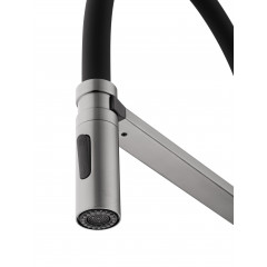 Смеситель для кухни с гибким изливом WONZON & WOGHAND, Темный графит (WW-88438003-BGM)