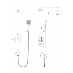 Душевая система встраиваемая WONZON & WOGHAND FIT, Хром (WW-88939009A-CR)