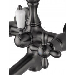 Смеситель для ванны с душем WONZON & WOGHAND RETRO, Темный графит (WW-88639020-BGM)