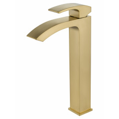 Смеситель для раковины высокий WONZON & WOGHAND FIT, Брашированное золото (WW-88239009- BG)