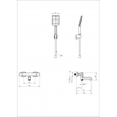 Смеситель для ванны с душем и термостатом WONZON & WOGHAND STAY 3, Брашированное золото (WW-B2026-A1-BG)