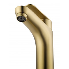 Смеситель для раковины высокий WONZON & WOGHAND ALFA, Брашированное золото (WW-A40232-BG)