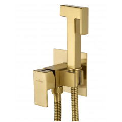 Смеситель с гигиеническим душем встраиваемый WONZON & WOGHAND, Брашированное золото (WW-88829903-BG)
