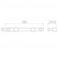 Двойной крючок для ванной WONZON & WOGHAND, Хром (WW-9381-2)