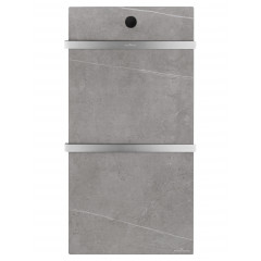 Полотенцесушитель электрический с каменной плитой Серый мрамор WONZON & WOGHAND STUTTGART, Брашированный никель (WW-A502-BR)