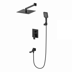 Душевая система встраиваемая WONZON & WOGHAND CUBE 2.0, Черный матовый (WW-88087068-MB)