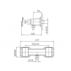 Смеситель для душа WONZON & WOGHAND SHAKESPEARE, Темное золото (WW-654101-DG)