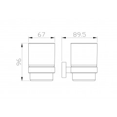 Стакан для зубных щеток с держателем WONZON & WOGHAND GRAFFITY, Брашированное золото (WW-9321-BG)