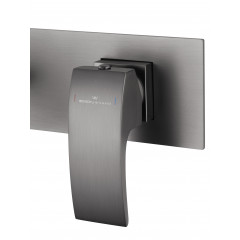 Смеситель для раковины встраиваемый WONZON & WOGHAND FIT, Темный графит (WW-88869009-BGM)