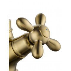 Смеситель для раковины WONZON & WOGHAND RETRO, Брашированное золото (WW-88139020-BG)