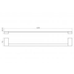 Вешалка для полотенец WONZON & WOGHAND ECLIPSE, Глянцевое золото (WW-9112-LG)