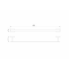Вешалка для полотенец WONZON & WOGHAND FLAT, Хром (WW-9712-45CM)