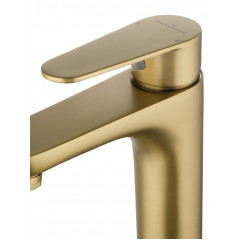 Смеситель для раковины высокий WONZON & WOGHAND ALFA, Брашированное золото (WW-A40232-BG)