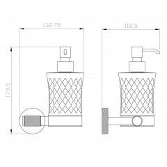 Дозатор мыла WONZON & WOGHAND MAJESTIC, Черный/Золото (WW-9224)