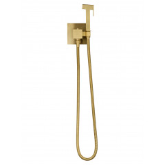Смеситель с гигиеническим душем и термостатом встраиваемый WONZON & WOGHAND, Брашированное золото (WW-88829910-BG)