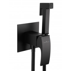 Смеситель с гигиеническим душем встраиваемый WONZON & WOGHAND FIT, Черный матовый (WW- 88829009-MB)