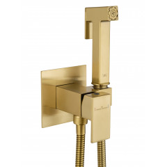 Смеситель с гигиеническим душем встраиваемый WONZON & WOGHAND, Брашированное золото (WW-88829903-BG)