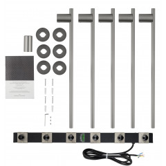 Полотенцесушитель электрический встраиваемый WONZON & WOGHAND DORTMUND, Брашированный никель (WW-A365-BR)