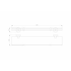 Стеклянная полка для ванной WONZON & WOGHAND EASY, Хром (WW-8127)