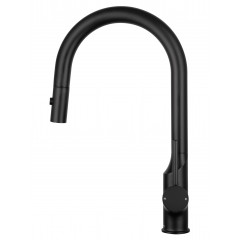 Смеситель для кухни с выдвижным изливом WONZON & WOGHAND, Черный матовый (WW-A21252-MB)