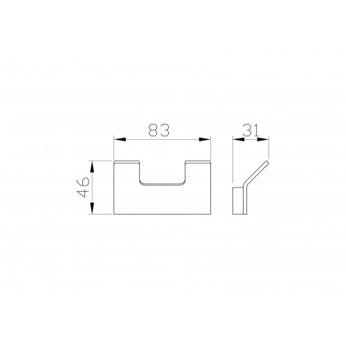 Двойной крючок для ванной WONZON & WOGHAND LOTTE, Хром (WW-8325)