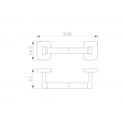 Держатель для туалетной бумаги без крышки WONZON & WOGHAND PORTO, Хром (WW-1611)