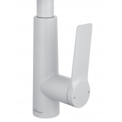 Смеситель для кухни с выдвижным изливом WONZON & WOGHAND, Белый матовый (WW-A20782-MW)