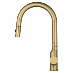 Смеситель для кухни с выдвижным изливом WONZON & WOGHAND, Брашированное золото (WW-A21252-BG)