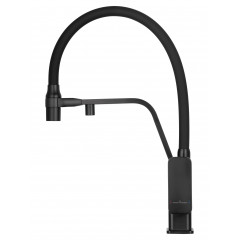 Смеситель для кухни с гибким изливом и подключением фильтра WONZON & WOGHAND, Черный матовый (WW-88458013-MB)