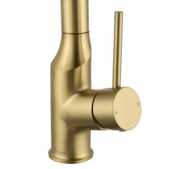 Смеситель для кухни с выдвижным изливом WONZON & WOGHAND, Брашированное золото (WW-A21252-BG)