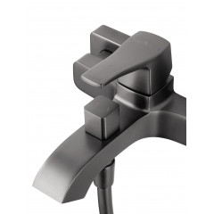 Смеситель для ванны с душем WONZON & WOGHAND FLEX, Темный графит (WW-88037072-BGM)