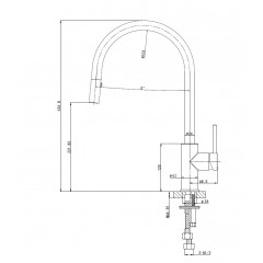 Смеситель для кухни с выдвижным изливом WONZON & WOGHAND Хром (WW-422902-CR)