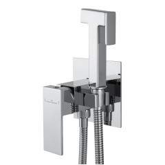 Смеситель с гигиеническим душем встраиваемый WONZON & WOGHAND CUBE, Хром (WW-88829016-CR)