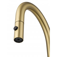 Смеситель для кухни с выдвижным изливом WONZON & WOGHAND, Брашированное золото (WW-A21252-BG)