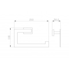 Кольцо для полотенец WONZON & WOGHAND FLAT, Хром (WW-9713)