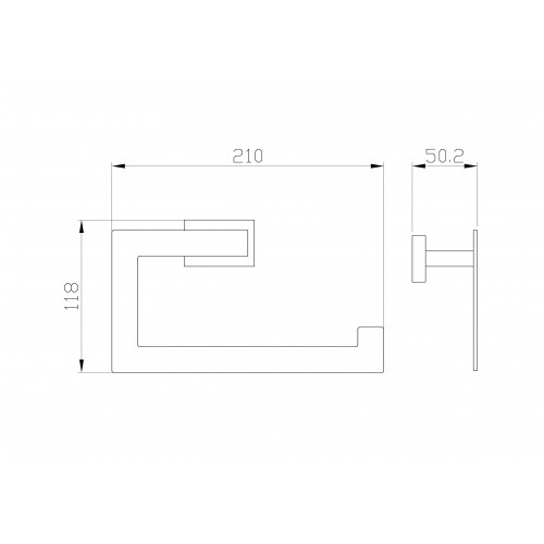 Кольцо для полотенец WONZON & WOGHAND FLAT, Хром (WW-9713)