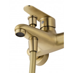Смеситель для ванны с душевым гарнитуром WONZON & WOGHAND ALFA, Брашированное золото (WW-AE3201-BG)