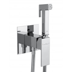 Смеситель с гигиеническим душем встраиваемый WONZON & WOGHAND CUBE, Хром (WW-88829016-CR)