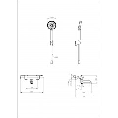 Смеситель для ванны с душем и термостатом WONZON & WOGHAND, Хром (WW-B3029-A1-CR)